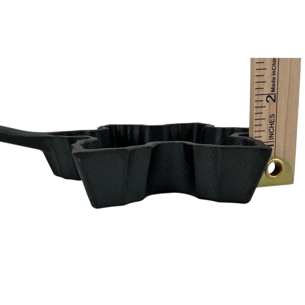 MasterClass Cast Iron Cookie Skillet Leaf Shape Set of 2 Heavy Pan